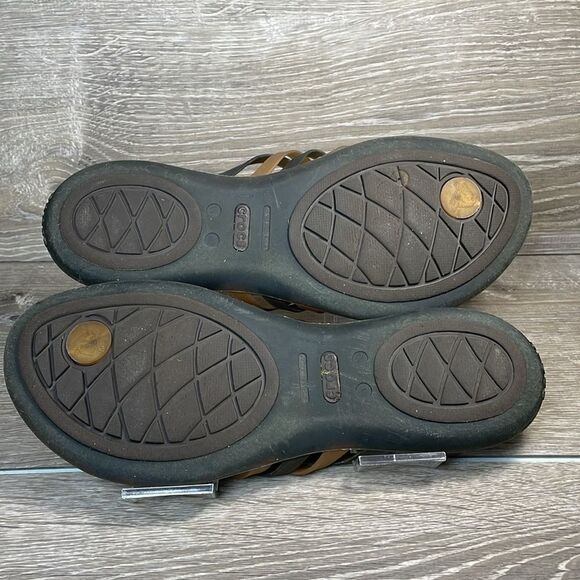 Crocs Huarache Women’s Sz 10 Bronze Brown Jelly Strappy Slip On Flip Flop Sandal - Picture 8 of 10